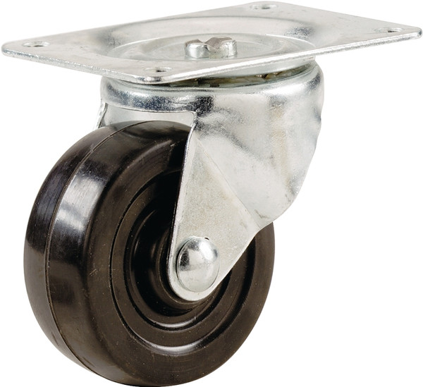 Shepherd Hardware 9489 Swivel Caster, 1-1/2 in Dia Wheel, 5/8 in W Wheel, Rubber Wheel, 40 lb [SKU: ORG7650518]