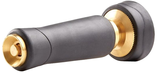 Gilmour 805282-1001 Twist Watering Nozzle, 3/4 in, GHT, 2.5 to 5 gpm, Brass/Rubber, Black [SKU: ORG6943930]