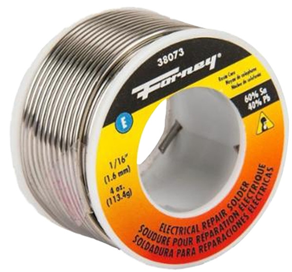 Forney 38073 Solder, 4 oz, Solid, Silver/White, 375 deg F Melting Point [SKU: ORG8912883]