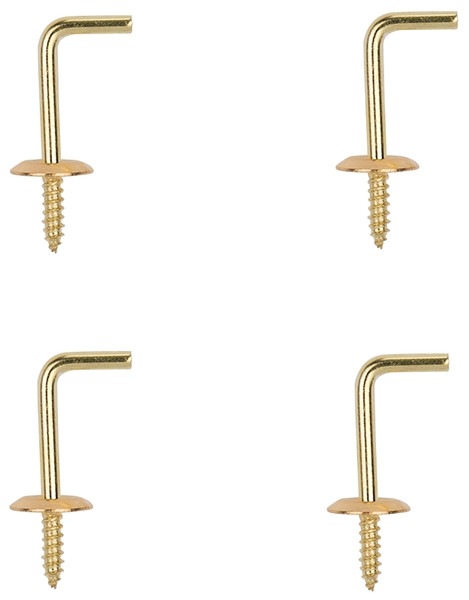 ProSource Shoulder Hook, 11/32 in Opening, 3 mm Thread, 1-1/8 in L, Brass, Brass [SKU: ORG5760814]