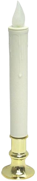Hometown Holidays 19421 Candle, White Candle, 6 hrs Burning, AA Battery, LED Bulb, Clear Bulb, PVC Holder [SKU: ORG0764837]