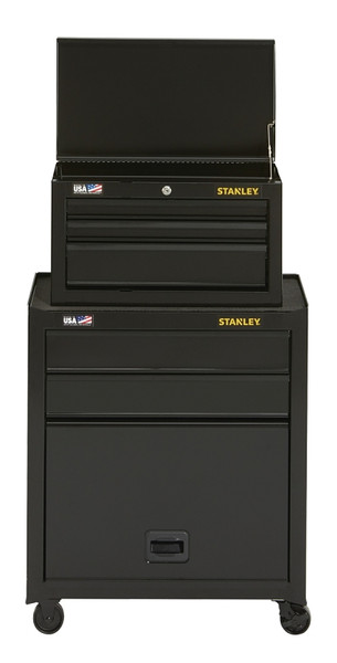 STANLEY STST22656BK Tool Chest and Cabinet, 10,227 cu-in, 26-1/2 in OAW, 43-1/2 in OAH, 14 in OAD, Steel, Black [SKU: ORG0561860]