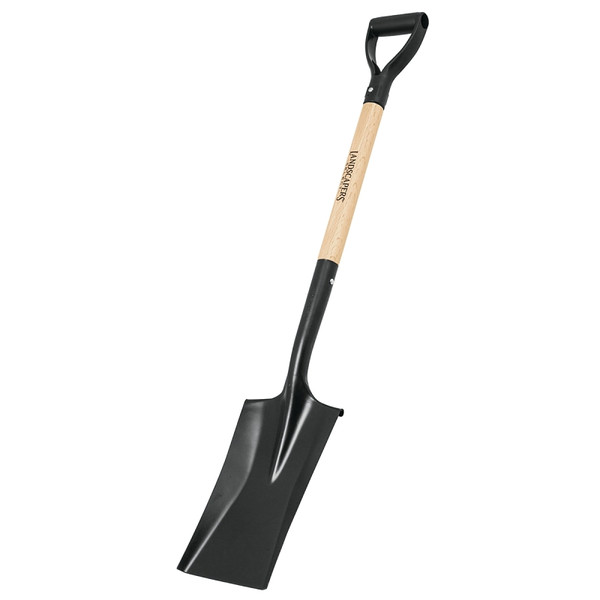 Landscapers Select 34449 Garden Spade Shovel, Steel Blade, Wood Handle, D-Shaped Handle, 28 in L Handle [SKU: ORG3495934]