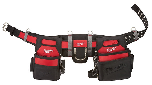 Milwaukee 48-22-8110 Electrician's Work Belt, 30 to 53 in Waist, Nylon, Black/Red, 29-Pocket [SKU: ORG1389881]