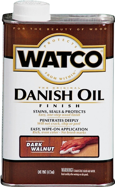 WATCO 65851 Danish Oil, Dark Walnut, Liquid, 1 pt, Can [SKU: ORG5353545]