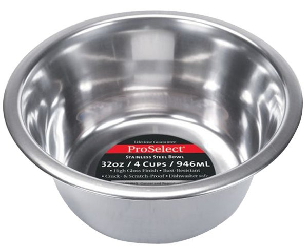 HiLo ZW150 32/5661 Pet Feeding Dish, S, 1 qt Volume, Stainless Steel [SKU: ORG1866599]