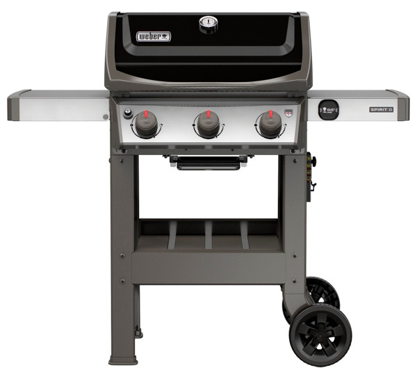 Weber Spirit II E-310 45010001 Gas Grill, 30,000 Btu/hr BTU, Liquid Propane, 3 -Burner, Smoker Included: No, Black [SKU: ORG0243337]