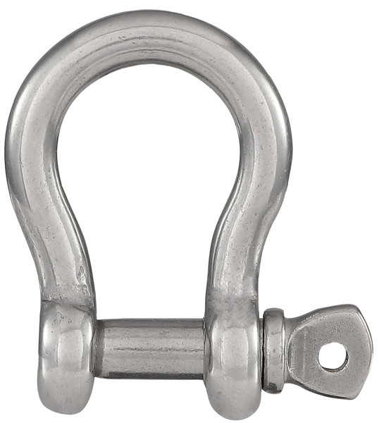 National Hardware N100-347 Anchor Shackle, 3/16 in Trade, 650 lb Working Load, 3/16 in Dia Wire, 316 Grade [SKU: ORG7442189]