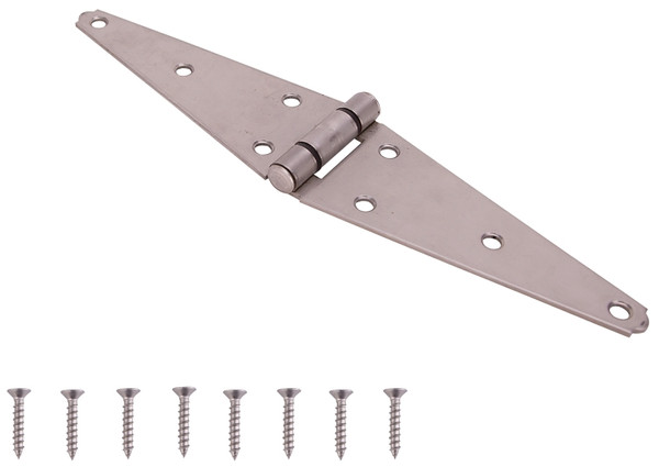 ProSource HSH-S06-C2PS Heavy Duty Strap Hinge, 2.6 mm Thick Leaf, Brushed Stainless Steel, 180 Range of Motion [SKU: ORG0580308]