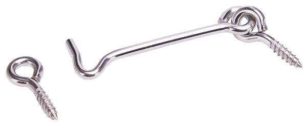 ProSource Gate Hook and Eye, 5/32 in Dia Wire, 3 in L, Stainless Steel [SKU: ORG7111784]