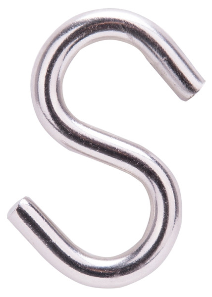 ProSource LR379 S-Hook, 289 lb Working Load, 19/64 in Dia Wire, Stainless Steel, Stainless Steel [SKU: ORG2337558]