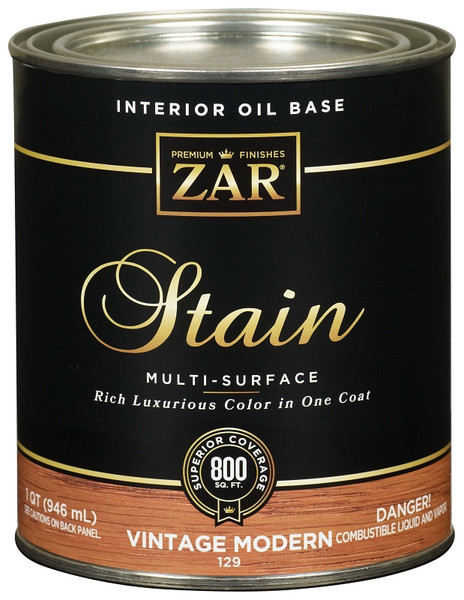 ZAR 12912 Wood Stain, Amber, Liquid, 1 qt, Can [SKU: ORG5821715]