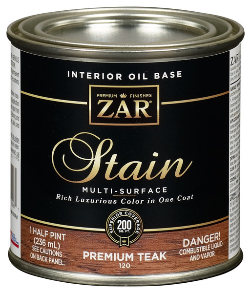 ZAR 12006 Wood Stain, Teak Natural, Liquid, 0.5 pt, Can [SKU: ORG6632954]