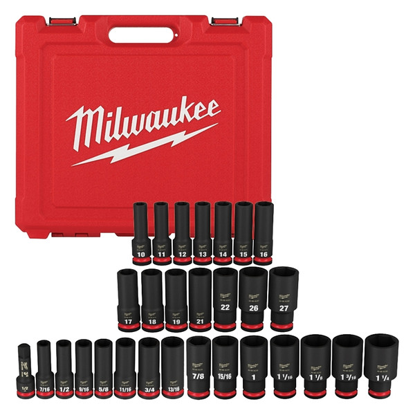 Milwaukee SHOCKWAVE Impact Duty 49-66-7016 Socket Set, Chrome Molybdenum Steel [SKU: ORG7450844]