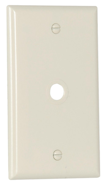 Eaton Wiring Devices 2128LA Wallplate, 4-1/2 in L, 2-3/4 in W, 1 -Gang, 1 -Port, Thermoset, Light Almond [SKU: ORG4247078]