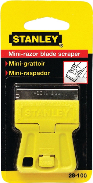 STANLEY 28-100 Razor Blade Scraper, 1-1/2 in W Blade, Single-Edge Blade, HCS Blade, Plastic Handle, 1-13/16 in OAL [SKU: ORG7419062]