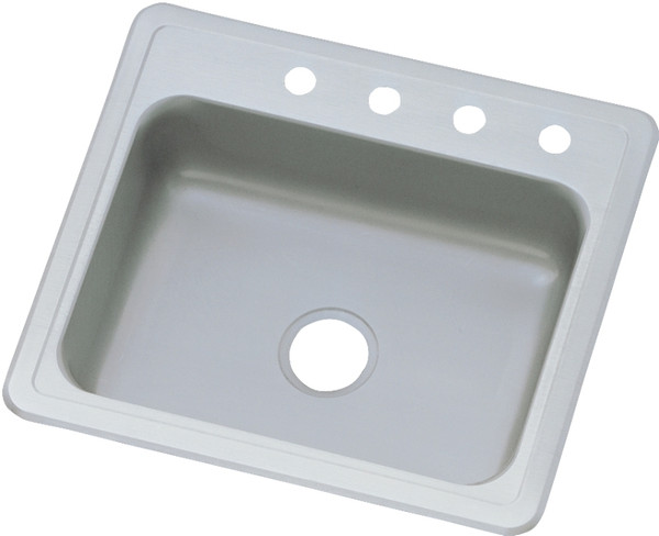 Sterling Middleton Series 14631-4-NA Kitchen Sink, 4-Faucet Hole, 22 in OAW, 6 in OAD, 25 in OAH, Stainless Steel [SKU: ORG6143366]