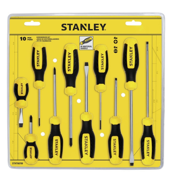 STANLEY STHT60799 Screwdriver Set, 10-Piece, Alloy Steel, Nickel Plated [SKU: ORG2272300]