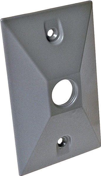 HUBBELL 5186-0 Cluster Cover, 4-19/32 in L, 2-27/32 in W, Rectangular, Zinc, Gray, Powder-Coated [SKU: ORG6896435]