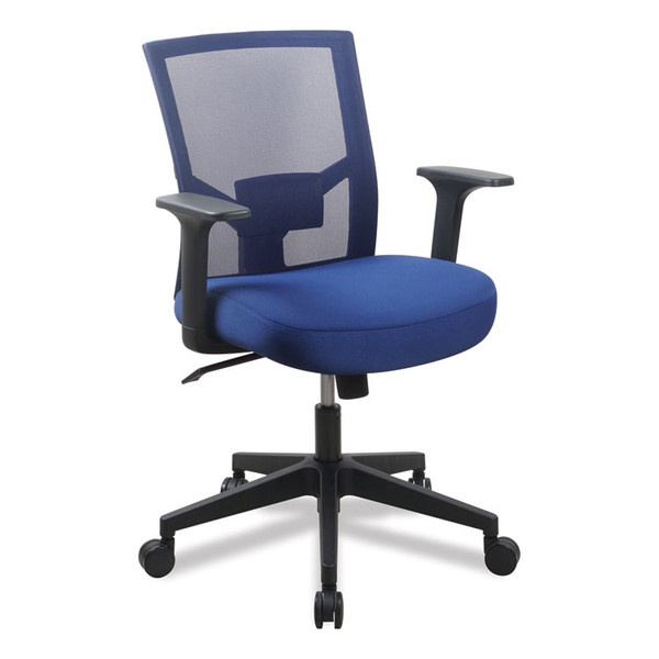 Mesh Back Fabric Task Chair, Supports Up to 275 lb, 17.32" to 21.1" Seat Height, Navy Seat, Navy Back [SKU: ALEWS42B27]