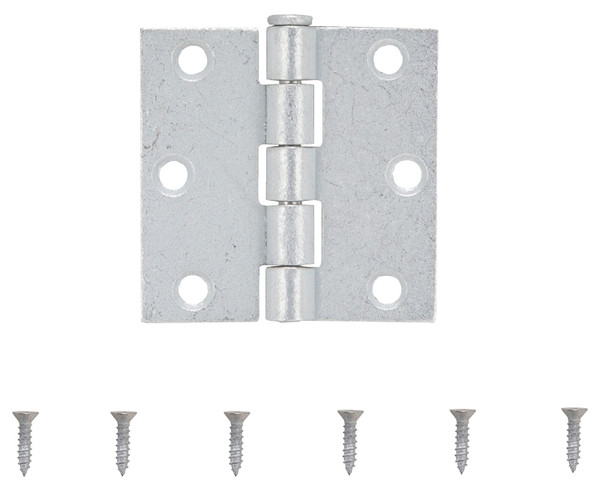 ProSource LR-043-PS Utility Hinge, Steel, Zinc, Removable Pin, 180 deg Range of Motion, Full Mortise Mounting [SKU: ORG2909778]