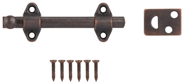 ProSource 23260VB-PS Surface Bolt, 0.7 in Bolt Head, 4 in L Bolt, Venetian Bronze [SKU: ORG4905139]