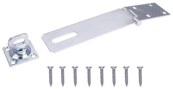 ProSource LR-127-BC3L-PS Safety Hasp, 6 in L, 6 in W, Steel, Zinc, 3/8 in Dia Shackle, Swivel Staple [SKU: ORG1419175]