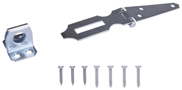 ProSource LR-133-BC3L-PS Safety Hasp, 3 in L, Steel, Zinc, 7/16 in Dia Shackle, Fixed Staple [SKU: ORG1387539]