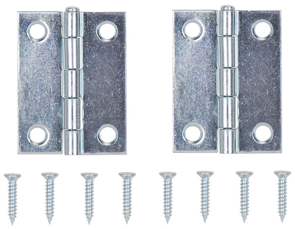 ProSource LR-054-PS Utility Hinge, Steel, Zinc, Removable Pin, 180 deg Range of Motion, Full Mortise Mounting [SKU: ORG2928729]