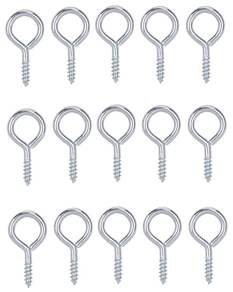 ProSource LR-223-PS Screw Eye, 2 mm Dia Wire, 2.5 mm Thread, 10/32 in L Thread, 15/16 in OAL, 14 lb Working Load, Steel [SKU: ORG5776869]