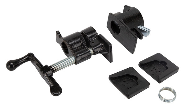 Vulcan JLO-030 Pipe Clamp Fixture, Screw Lever Handle, Steel, Powder Coated, Black [SKU: ORG7675333]