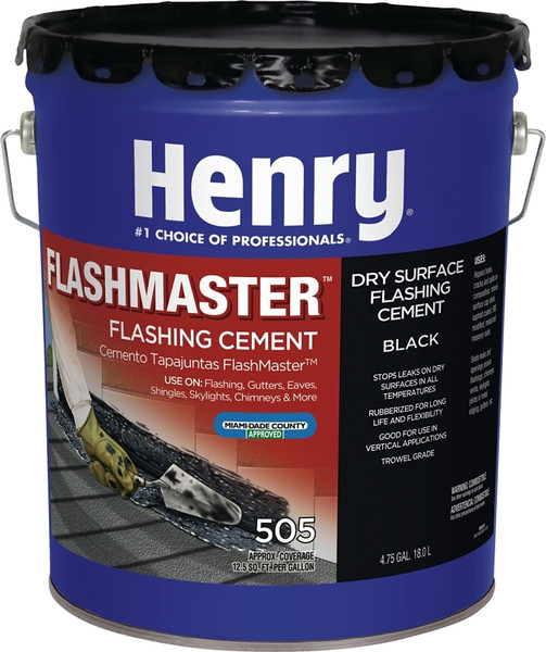 Henry 505 Series HE505571 Flashing Sealant, Black, Liquid, 5 gal Pail [SKU: ORG4593307]