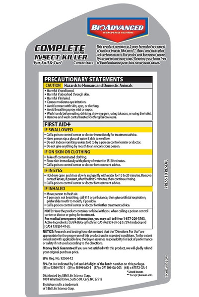 BioAdvanced 700270B Insect Killer, Liquid, Spray Application, 40 oz [SKU: ORG2859676]