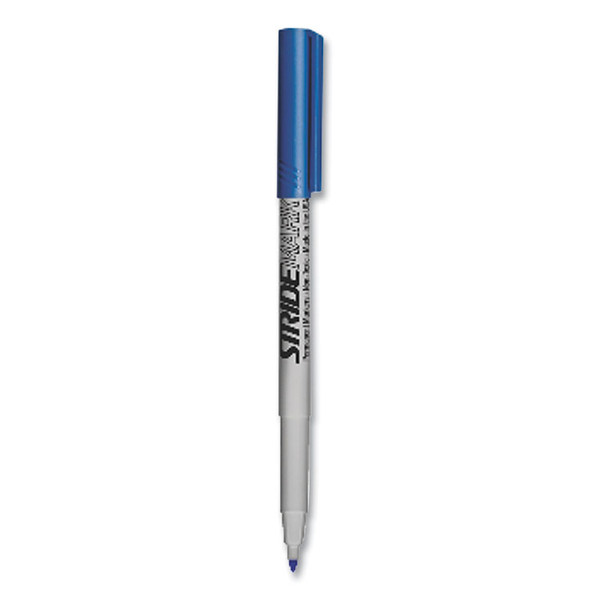 StrideMark Permanent Marker, Fine Bullet Tip, Blue, 12/Pack [SKU: STW27002]