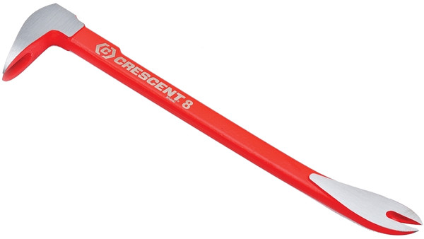 Crescent CODE RED Series MB8 Pry Bar, 8 in L, Ground Tip, Steel, Red, 3-1/4 in W [SKU: ORG6581151]