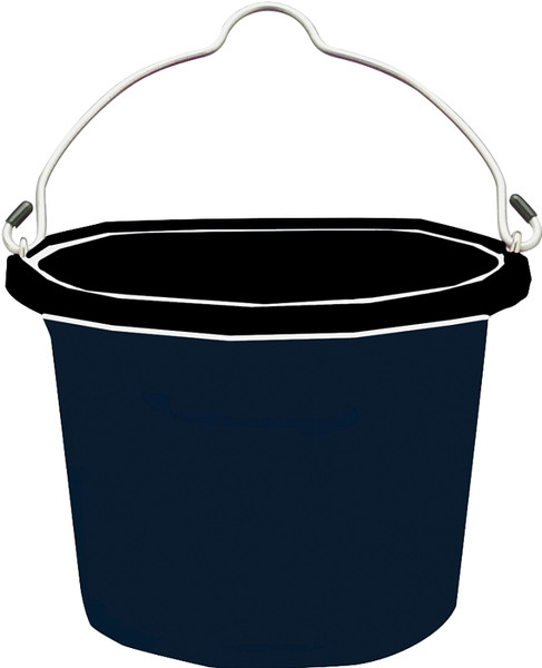 FORTEX-FORTIFLEX FB-108 FB-108BX Bucket, 8 qt Volume, Rubber/Polyethylene, Black [SKU: ORG7504541]