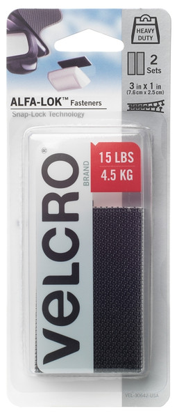 VELCRO Brand ALFA-LOK VEL-30642-USA Fastener, 3 in L [SKU: ORG3463353]