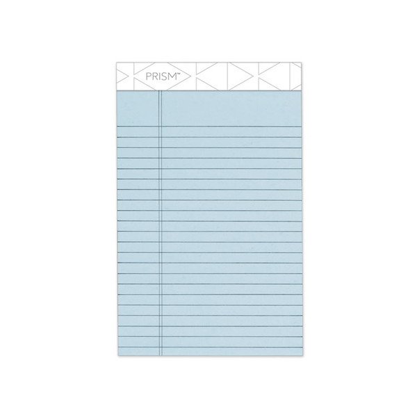 Prism + Colored Writing Pads, Narrow Rule, 50 Pastel Blue 5 x 8 Sheets, 12/Pack [SKU: TOP63020]