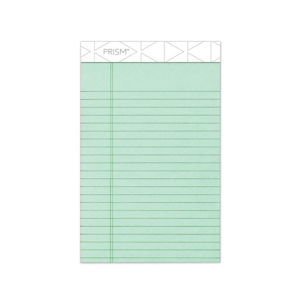 Prism + Colored Writing Pads, Narrow Rule, 50 Pastel Green 5 x 8 Sheets, 12/Pack [SKU: TOP63090]