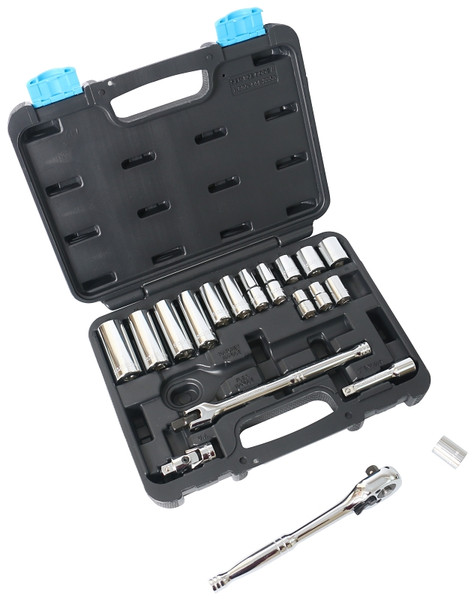 Vulcan TS1020-M Socket Set, Chrome Vanadium Steel, Chrome [SKU: ORG3058856]