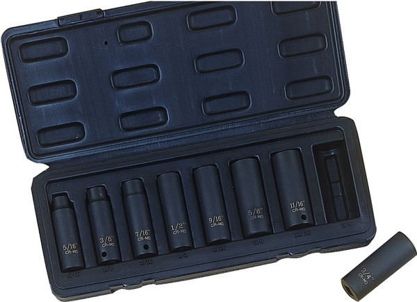 Vulcan MTI8-S Socket Set, Chrome Molybdenum Steel, Tempered Phosphate [SKU: ORG9096108]