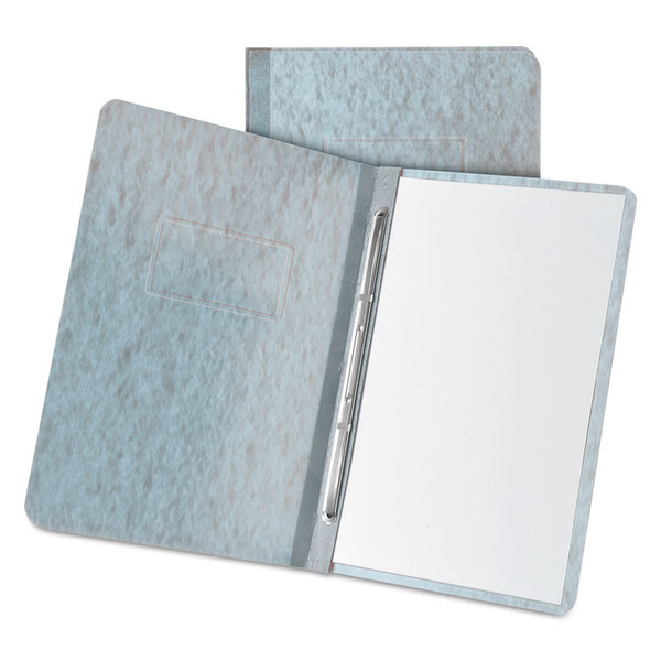 Heavyweight PressGuard and Pressboard Report Cover w/ Reinforced Side-Hinge, 2-Prong Metal Fastener, 3" Cap, 8.5 x 11, Gray [SKU: OXF12905]