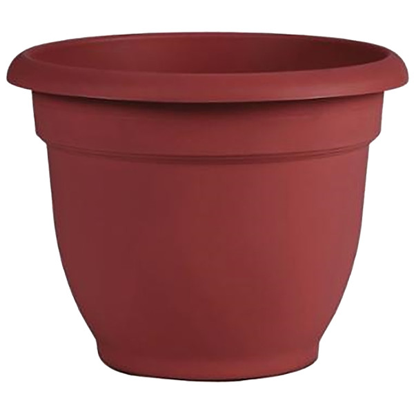 Bloem Self-Watering Planter, 3 gal Capacity, 12 in Dia 13 in Top x 7 in Base W x 12 in H, Resin, Clay Texture Amaranth [SKU: ORG4692802]