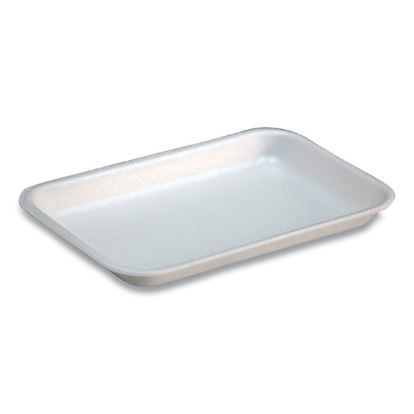 Supermarket Tray,#17S, 8.3 x 4.8 x 0.65, White, Foam, 1,000/Carton [SKU: PCT51P117S]