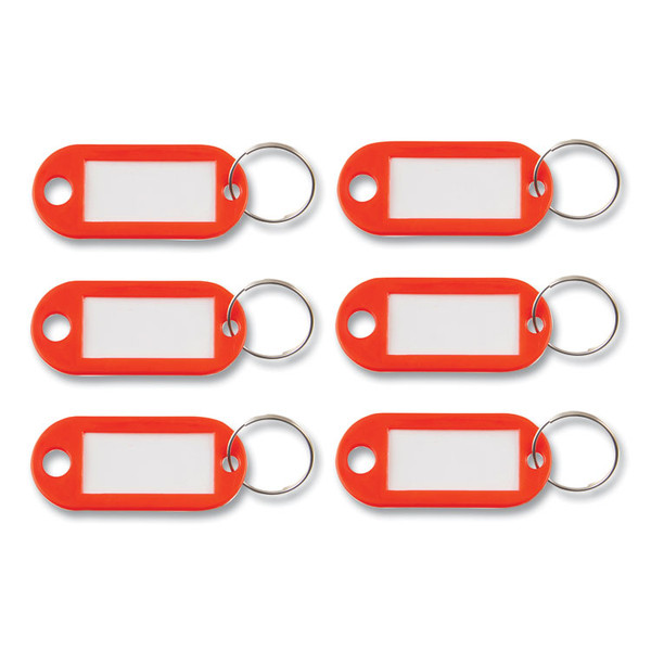 Key Tags Label Window, 0.88 x 0.19 x 2, Red, 6/Pack [SKU: AVTKEY98018]