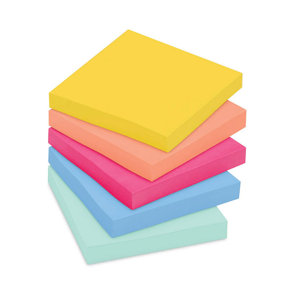 Note Pads in Summer Joy Collection Colors, 3" x 3", Summer Joy Collection Colors, 90 Sheets/Pad, 5 Pads/Pack [SKU: MMM6545SSJOY]