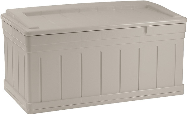 Suncast DB9750 Deck Box, 53 in W, 29 in D, 27-1/2 in H, Resin, Light Taupe [SKU: ORG9602921]