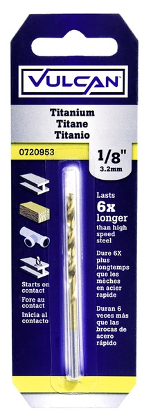 Vulcan 218571OR Jobber Drill Bit, 1/8 in Dia, 2-3/4 in OAL, Straight Shank [SKU: ORG0720953]