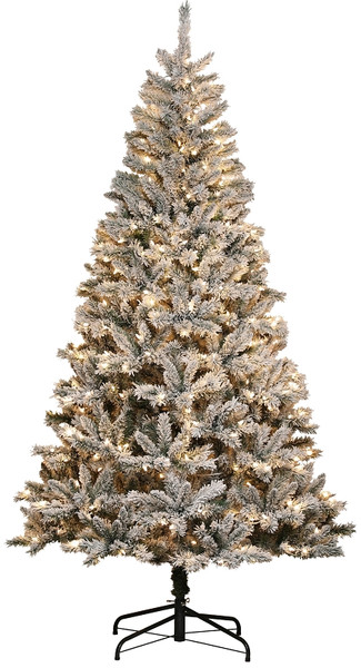 PULEO ASIA LIMITED 253-FKS-75F5LW5 Christmas Tree, 7-1/2 ft H, Electric, LED Bulb, Warm White Light [SKU: ORG2493377]