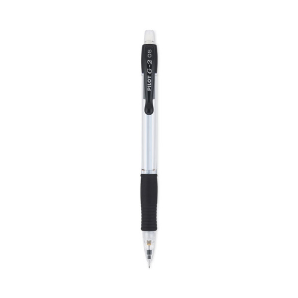 G2 Mechanical Pencil, 0.5 mm, HB (#2.5), Black Lead, Clear/Black Accents Barrel, Dozen [SKU: PIL51014]